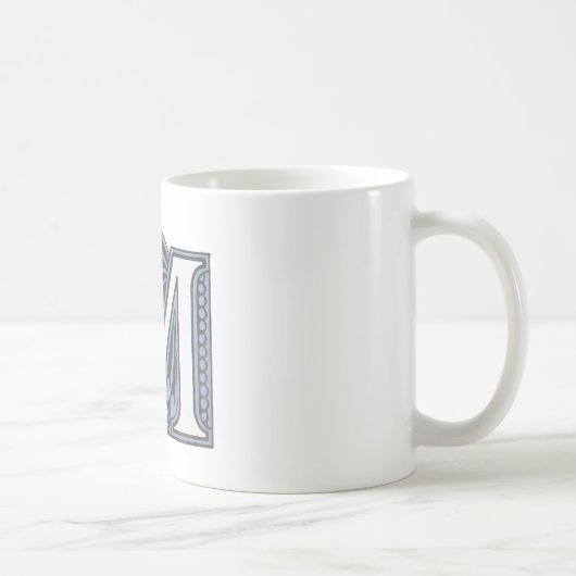 Buchstabe "M" Elegant bestickt Kaffeetasse (Rechts)