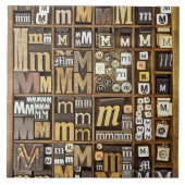 Buchstabe M Fliese (Vorderseite)