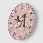 Buchstabe M Große Wanduhr (Winkel)