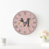 Buchstabe M Große Wanduhr (Zuhause)
