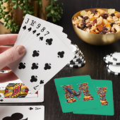 Buchstabe M im Thanksgiving-Stil Spielkarten (In Situ)