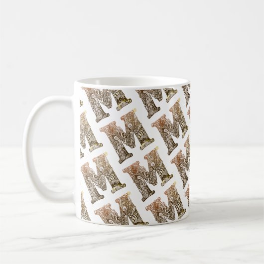 Buchstabe "M" Kaffeetasse (Links)