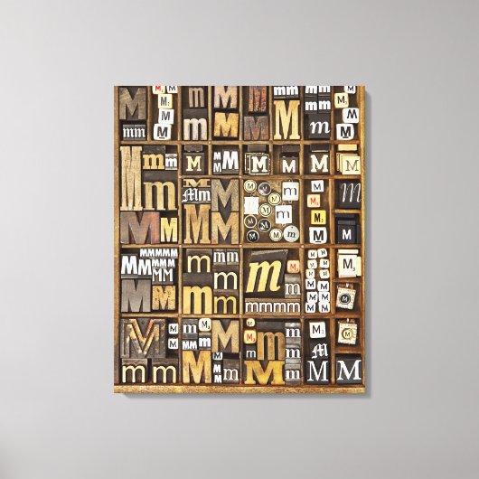 Buchstabe M Leinwanddruck (Vorderseite)
