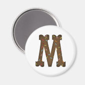 Buchstabe M Magnet (Vorderseite/Rückseite)