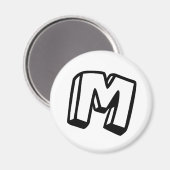 Buchstabe M Magnet (Vorderseite/Rückseite)