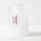 Buchstabe M Mattglas Bierglas (Vorderseite Links)