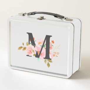 Buchstabe M Metall Brotdose