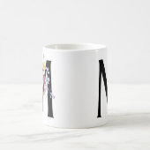 Buchstabe M mit Blumen Kaffeetasse (Mittel)