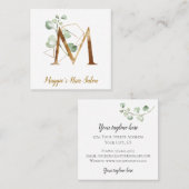 Buchstabe M mit Goldgeometrischem Entwurf und Quadratische Visitenkarte (Vorne/Hinten)