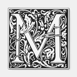 Buchstabe M Mittelalterliche Monogramm-Kunst im Ju Magnet