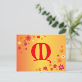 Buchstabe M Postkarte (Stehend Vorderseite)