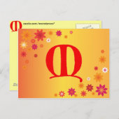 Buchstabe M Postkarte (Vorne/Hinten)
