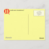 Buchstabe M Postkarte (Rückseite)