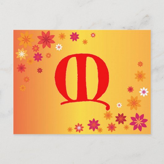 Buchstabe M Postkarte (Vorderseite)