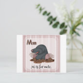Buchstabe M Postkarte (Stehend Vorderseite)