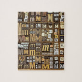 Buchstabe M Puzzle (Vertikal)