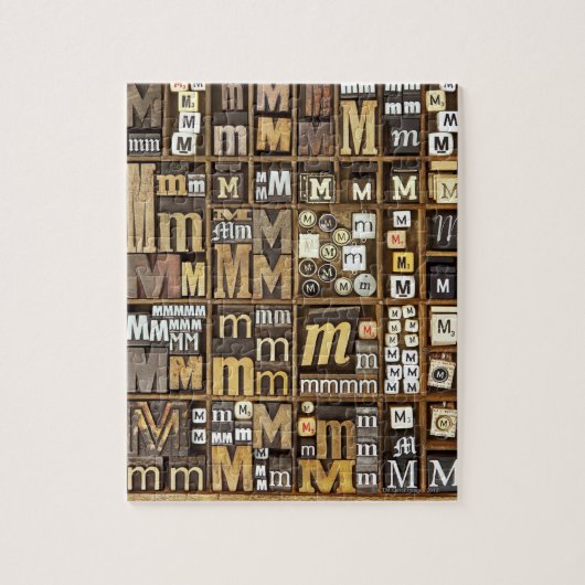 Buchstabe M Puzzle (Vertikal)
