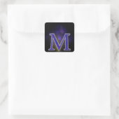 Buchstabe M Quadratischer Aufkleber (Tasche)