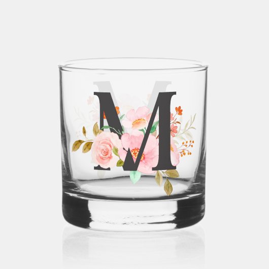 Buchstabe M Whiskyglas (Vorderseite)