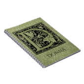 Buchstabe-Monogramm des Buchstabe-D erstes Notizblock (Rechte Seite)