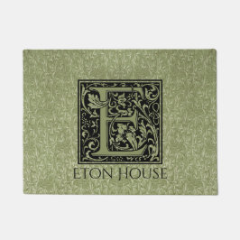 Buchstabe-Monogramm des Buchstabe-E erstes Fußmatte