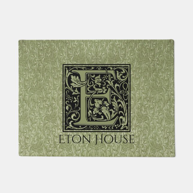 Buchstabe-Monogramm des Buchstabe-E erstes Fußmatte (Vorderseite)