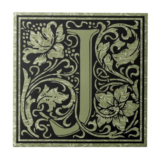 Buchstabe-Monogramm des Buchstabe-J erstes Fliese (Vorderseite)