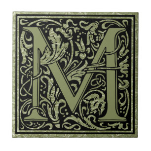 Buchstabe-Monogramm des Buchstabe-M erstes Fliese