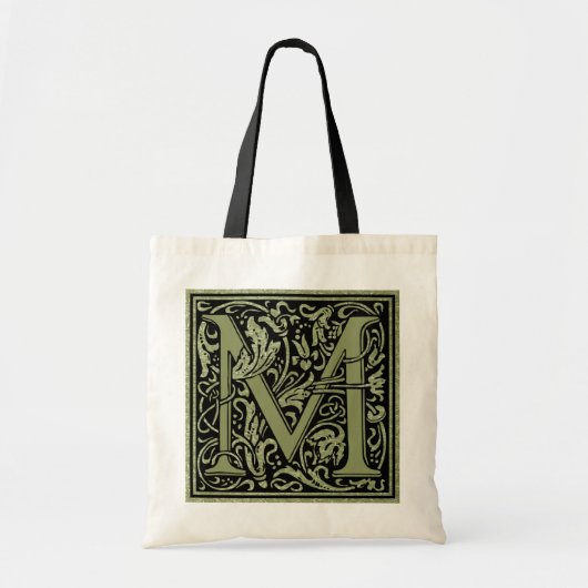 Buchstabe-Monogramm des Buchstabe-M erstes Tragetasche (Vorne)