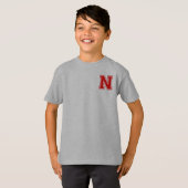 Buchstabe N - Anfangsname Alphabet Monogramm T-Shirt (Vorne ganz)