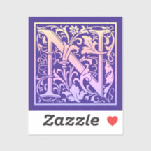 Buchstabe N Farblicher Vintager erster Buchstabe G