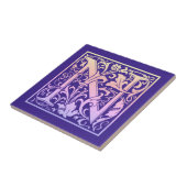 Buchstabe N Farblicher Vintager erster Buchstabe G Fliese (Seite)