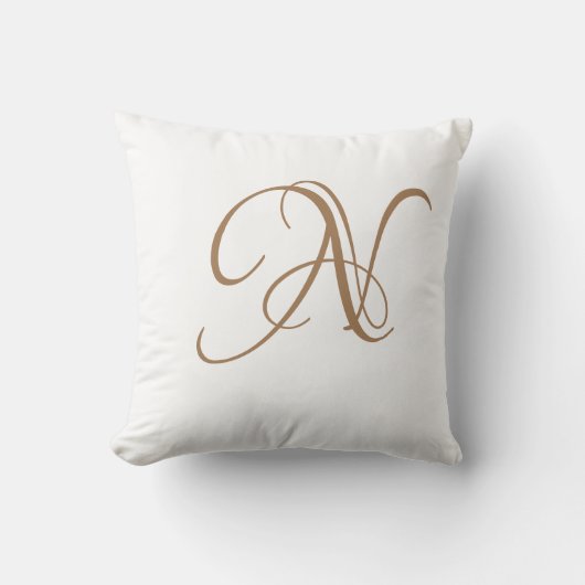 Buchstabe N Monogramm Initiale Benutzerdefiniert Kissen (Vorderseite)
