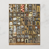 Buchstabe N Postkarte (Vorderseite)