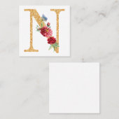 Buchstabe n quadratische visitenkarte (Vorne/Hinten)