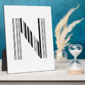 BUCHSTABE N STRICHCODE Erstes Anfangsbuchstaben-Ba Fotoplatte (Seite)