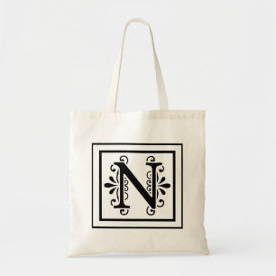 Buchstabe- Nmonogramm-Taschen-Tasche Tragetasche