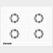 BUCHSTABE O BAR CODE Erstes Anfangsbarcode-Muster Rechteckiger Aufkleber (Blatt)
