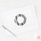 BUCHSTABE O BAR CODE Erstes Anfangsbarcode-Muster Rechteckiger Aufkleber (Umschlag)