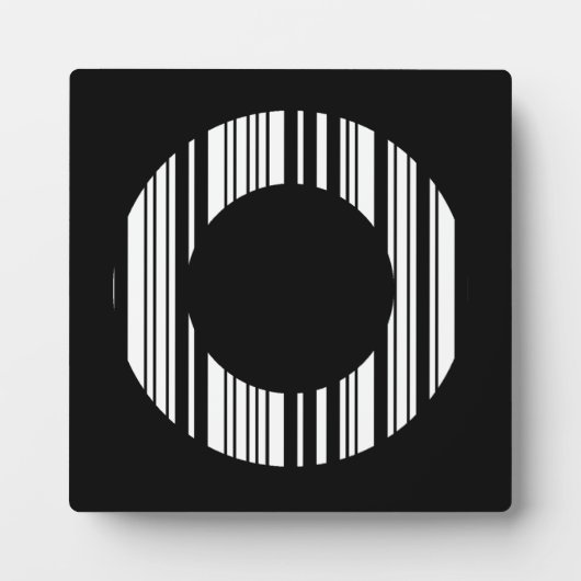 BUCHSTABE O BARCODE Erstes Anfangsbarcode-Muster Fotoplatte (Vorderseite)