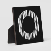 BUCHSTABE O BARCODE Erstes Anfangsbarcode-Muster Fotoplatte (Vorderseite)
