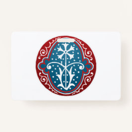 Buchstabe "O" Elegant bestickt Ausweis