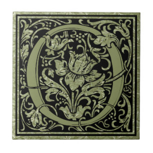 Buchstabe O Erster Buchstabe Monogramm Fliese