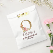 Buchstabe O Gold Monogramm Blush Rosa Rosen Geschenktütchen (Versiegelt)