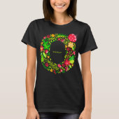 Buchstabe O im T - Shirt Blume (Vorderseite)
