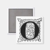 Buchstabe "O" mit Hintergrund aus dem Leaf - Magne Magnet (Vorderseite/Rückseite)