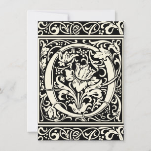 Buchstabe O Mittelalterliche Monogramm-Kunst Art N Einladung