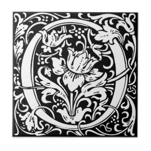 Buchstabe O Mittelalterliche Monogramm-Kunst Art N Fliese