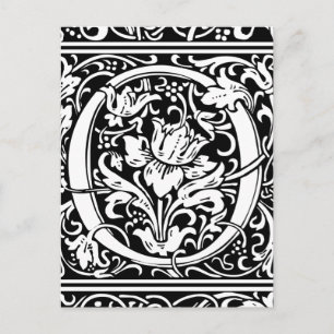 Buchstabe O Mittelalterliche Monogramm-Kunst Art N Postkarte