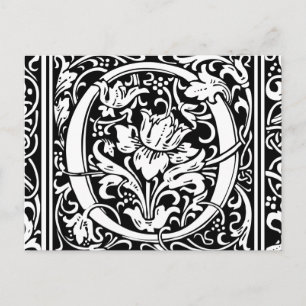 Buchstabe O Mittelalterliche Monogramm-Kunst Art N Postkarte